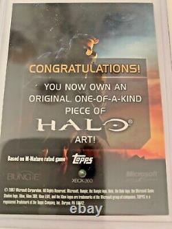 Topps Halo 2007 Artist Retourne Card Doug Cowan Un-of-a-kind Art Avec Coa