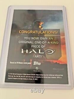 Topps Halo 2007 Artist Retourne Card Tom Hodges Un-o-a-kind Art Avec Coa