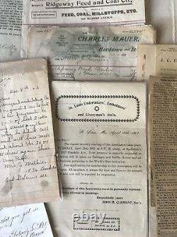 Très Rare 175+ Antique Historique Un D'un Genre Entrepreneur & Livery Document Lot