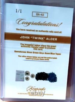 UNIQUE 2024 SOUVENIR #1/1 JOHN TWINK ALDER AUTOGRAPHE DUAL GEM CUT