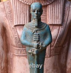 UNIQUE Antiquité Ancienne Statue Lourde Pharaonique du Dieu Ptah des Artisans Av. J.-C.
