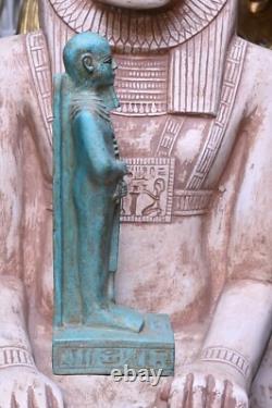 UNIQUE Antiquité Ancienne Statue Lourde Pharaonique du Dieu Ptah des Artisans Av. J.-C.
