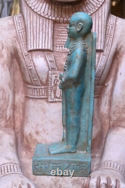 UNIQUE Antiquité Ancienne Statue Lourde Pharaonique du Dieu Ptah des Artisans Av. J.-C.