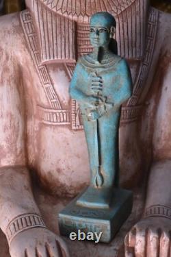 UNIQUE Antiquité Ancienne Statue Lourde Pharaonique du Dieu Ptah des Artisans Av. J.-C.
