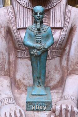 UNIQUE Antiquité Ancienne Statue Lourde Pharaonique du Dieu Ptah des Artisans Av. J.-C.