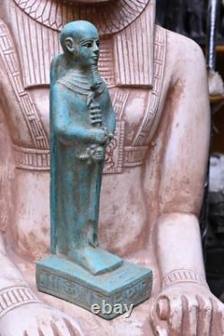 UNIQUE Antiquité Ancienne Statue Lourde Pharaonique du Dieu Ptah des Artisans Av. J.-C.