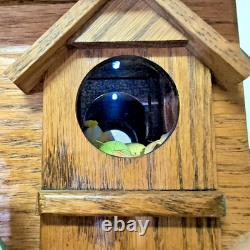 UNIQUE Crate de Vin Européen Ancien Cottage Cabine Hivernale Diorama Éclairé