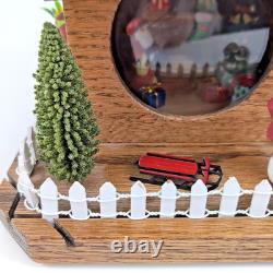 UNIQUE Crate de Vin Européen Ancien Cottage Cabine Hivernale Diorama Éclairé