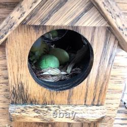 UNIQUE Crate de Vin Européen Ancien Cottage Cabine Hivernale Diorama Éclairé