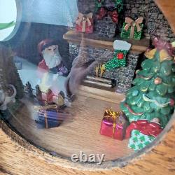 UNIQUE Crate de Vin Européen Ancien Cottage Cabine Hivernale Diorama Éclairé