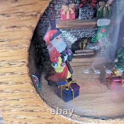 UNIQUE Crate de Vin Européen Ancien Cottage Cabine Hivernale Diorama Éclairé