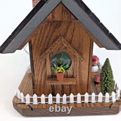 UNIQUE Crate de Vin Européen Ancien Cottage Cabine Hivernale Diorama Éclairé