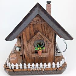 UNIQUE Crate de Vin Européen Ancien Cottage Cabine Hivernale Diorama Éclairé