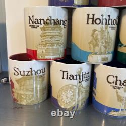 UNIQUE ! Lot de 27 Tasses Starbucks Collection Villes du Monde CHINE