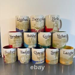 UNIQUE ! Lot de 27 Tasses Starbucks Collection Villes du Monde CHINE