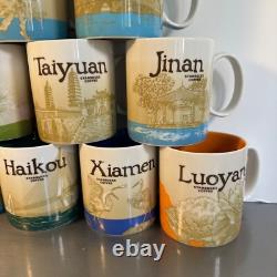 UNIQUE ! Lot de 27 Tasses Starbucks Collection Villes du Monde CHINE