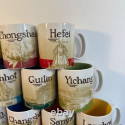 UNIQUE ! Lot de 27 Tasses Starbucks Collection Villes du Monde CHINE