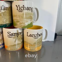 UNIQUE ! Lot de 27 Tasses Starbucks Collection Villes du Monde CHINE