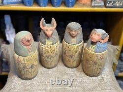 UN DES RARES ANTIQUITÉS jarres canopes pour les fils d'Horus avant J.-C.