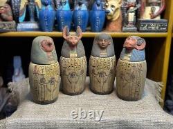 UN DES RARES ANTIQUITÉS jarres canopes pour les fils d'Horus avant J.-C.