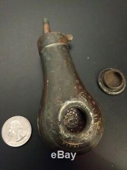 Un Antique Of A Kind CIVIL War Relic Colt Poudre Noire Flasque Cap Tin