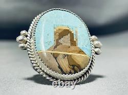 Un D'un Genre Navajo Turquoise Silver Sterling Silver Monument Valley Ring