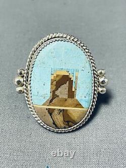 Un D'un Genre Navajo Turquoise Silver Sterling Silver Monument Valley Ring
