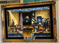 Un D'une Sorte George-crionas-peint À La Main Clowns Pour Mafia Mob Mickey Cohen Patron