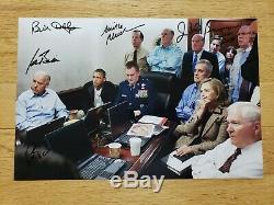 Un De Nature Président Obama Situation Chambre 8x12 Signée Par Joe Biden Et 5 Autres