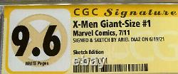 Un Des Beaux Dessins D'art D'ariel Diaz Sur X-men Giant-size #1 Cgc 9.6