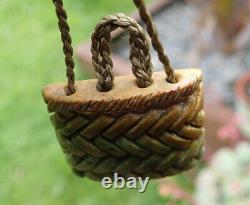 Un Des Gentil Charlie Marsh Nz Raukaraka Pounamu Greenstone Jade Maori Kete Basket