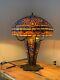 Un Des Types Mosaic Peacock Tiffany Lighted Base Table Lamp /heavy