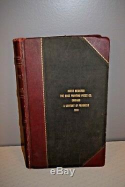 Un Siècle De Progrès Registre Des Invités Goss Printing Press Chicago
