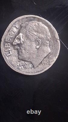 Un dime rare unique en son genre, idéal pour toute collection. Erreur de double frappe
