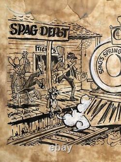 Un exemplaire unique: Spags Lou Rossi Rough Draft Artwork Sales Flyers Christmas Train