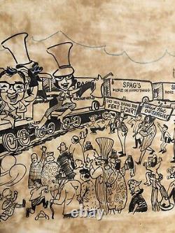 Un exemplaire unique: Spags Lou Rossi Rough Draft Artwork Sales Flyers Christmas Train