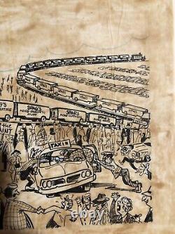 Un exemplaire unique: Spags Lou Rossi Rough Draft Artwork Sales Flyers Christmas Train