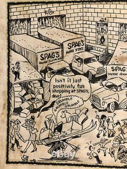 Un exemplaire unique: Spags Lou Rossi Rough Draft Artwork Sales Flyers Christmas Train