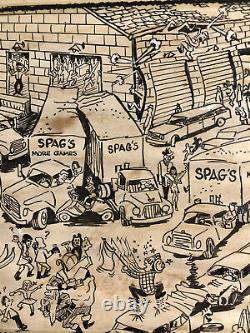 Un exemplaire unique: Spags Lou Rossi Rough Draft Artwork Sales Flyers Christmas Train