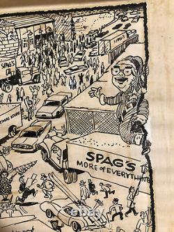 Un exemplaire unique: Spags Lou Rossi Rough Draft Artwork Sales Flyers Christmas Train