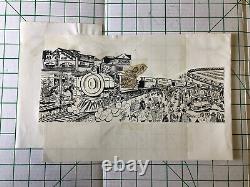 Un exemplaire unique: Spags Lou Rossi Rough Draft Artwork Sales Flyers Christmas Train