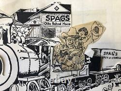 Un exemplaire unique: Spags Lou Rossi Rough Draft Artwork Sales Flyers Christmas Train