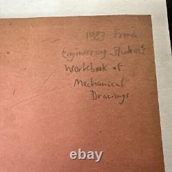 Un exemplaire unique et rare : Dessins mécaniques d'étudiants en génie français de 1883