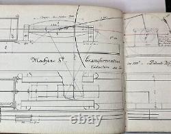 Un exemplaire unique et rare : Dessins mécaniques d'étudiants en génie français de 1883