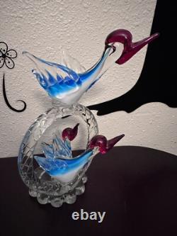 Un oiseau en verre rare et magnifique, unique en son genre, en très bon état, regardez <br/> 