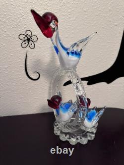 Un oiseau en verre rare et magnifique, unique en son genre, en très bon état, regardez<br/>
