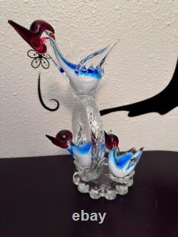 Un oiseau en verre rare et magnifique, unique en son genre, en très bon état, regardez  	<br/>