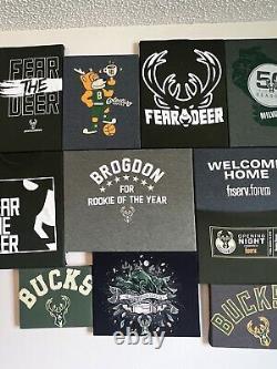 Un t-shirt de collection d'art mural unique en son genre des Milwaukee Bucks de la NBA