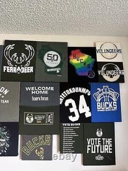 Un t-shirt de collection d'art mural unique en son genre des Milwaukee Bucks de la NBA