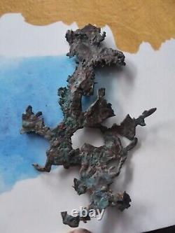 Une cristal de cuivre en forme unique. Cuivre natif. Péninsule de Keweenaw. Exploitation minière.